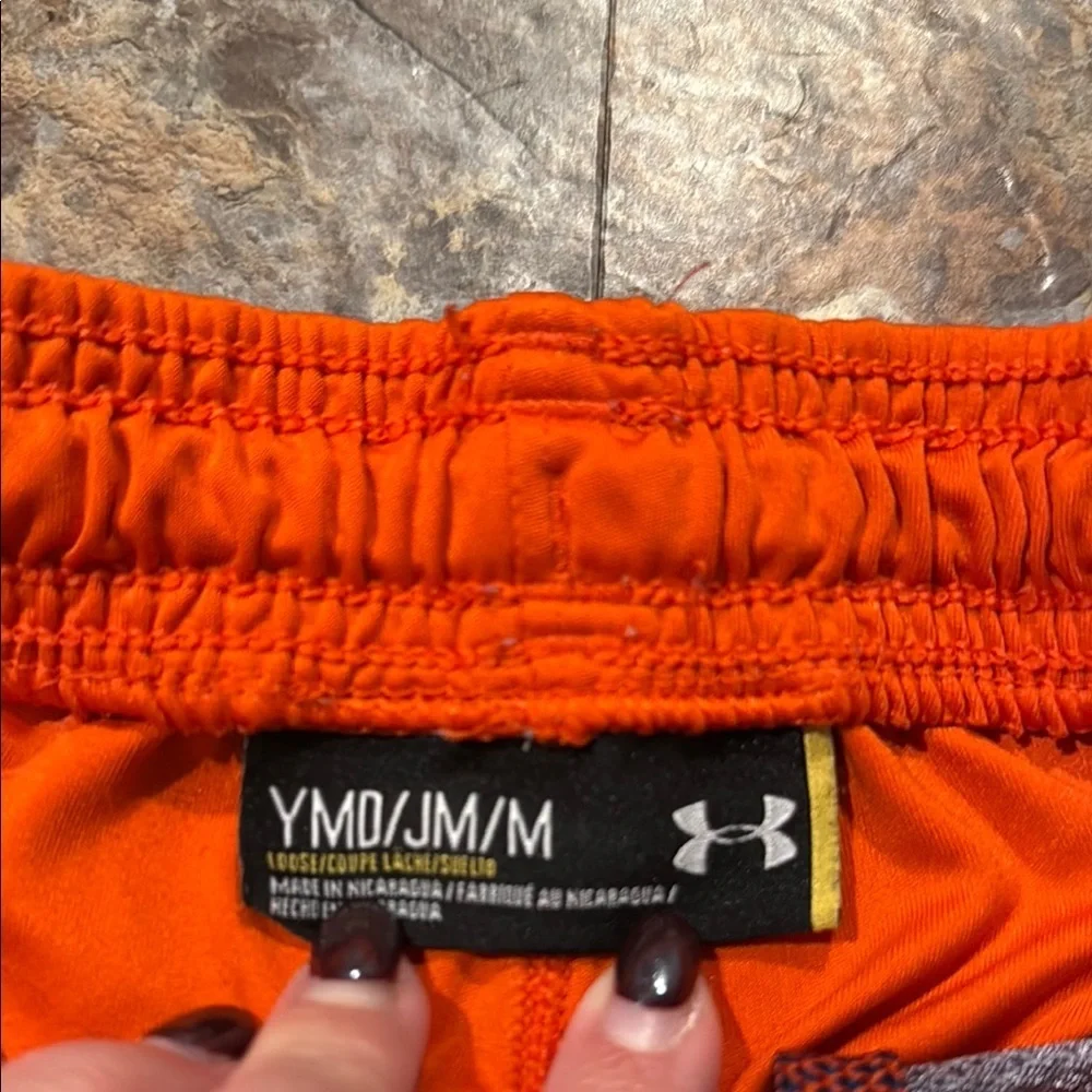 Under Armour Kids' Dual-Tone Blue and Orange Shorts - Picture 13 of 14